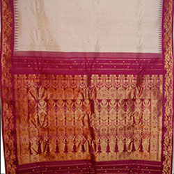 Click Here For Bigger Zoom - Gadwal  Pattu Saree - Halfwhite colour GPT-11